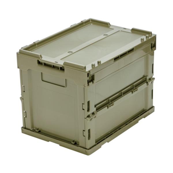 トラスコ α折りたたみコンテナ フタ付き 20L OD色 TR-SC20-OD