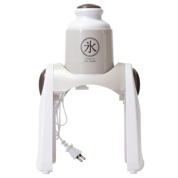 1台で2種類の削り方ができる押すだけ簡単電動式かき氷器