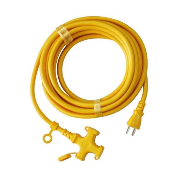 他サイト： KOWA 延長コード 15A×5m KM109-5 キイロ 3ツクチ 3口 防塵キャップ付 125V 1500Wまで 4580138481095の商品画像