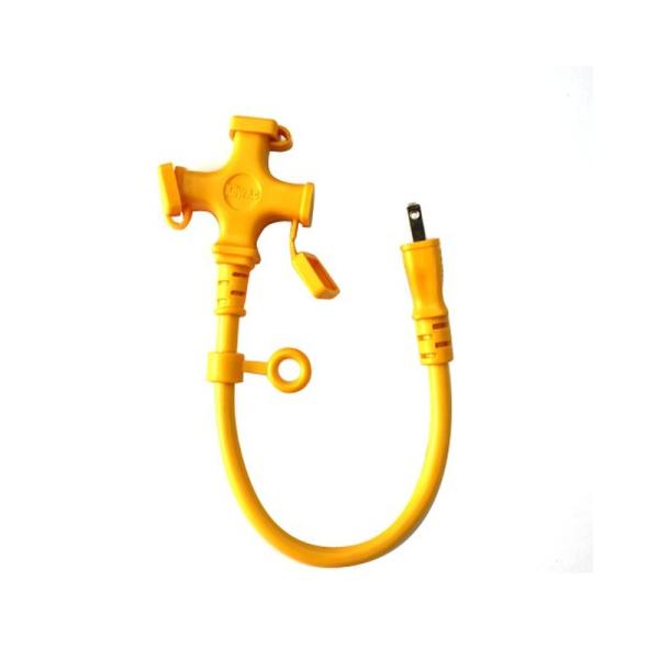 kowa 防塵型 マルチショートタップ 15A・30cm 3ツ口 キイロ KGM512-03 4580138485123