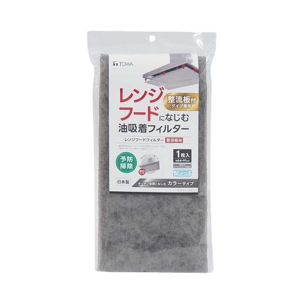 他サイト： 東和産業 RSレンジフードフィルター 整流板用 1枚入 約64×91cm グレー 日本製 テープファスナー付 グレー 10268 4901983102681の商品画像