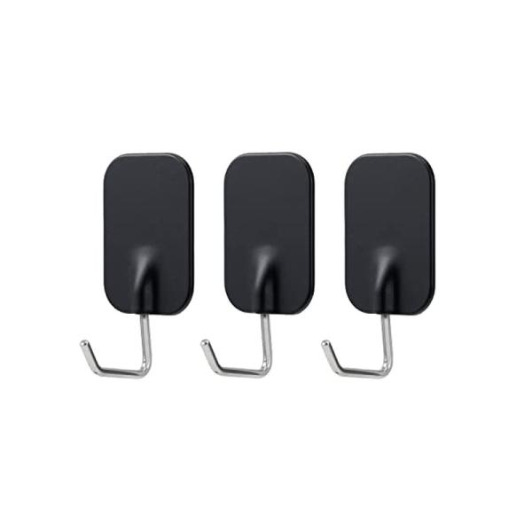 他サイト： レック 粘着 ツールフック 大 3個入 耐荷重 2kg ブラック 4903320162723の商品画像