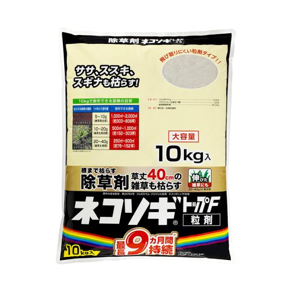 粒のまま地面にパラパラとまくタイプの除草剤