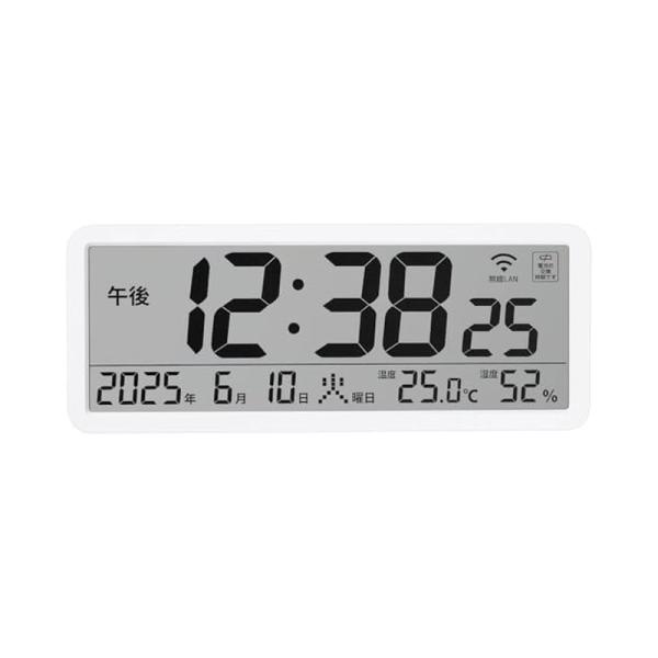 MAG マグ デジタル Wi-Fiと接続 無線LAN NTP 置き時計 壁掛け時計 掛時計 温度計 湿度計 T801WHZ 4952324180110