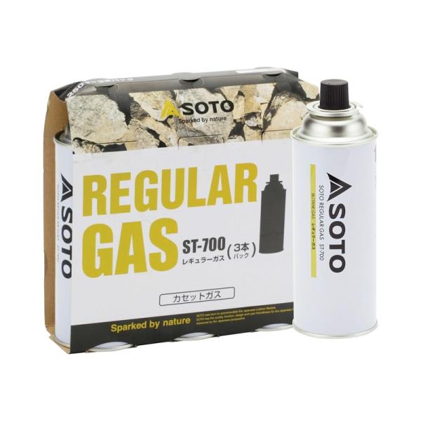 他サイト： SOTO レギュラーガス 3本パック 日本製 ST-700 4953571170077の商品画像