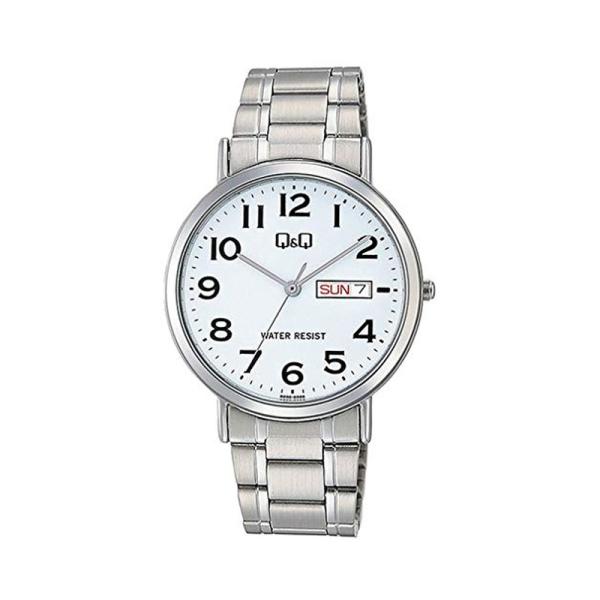 CITIZEN シチズン Q&Q 腕時計 アナログ 防水 日付 曜日 メタルバンド ホワイト A202-204 4966006067019