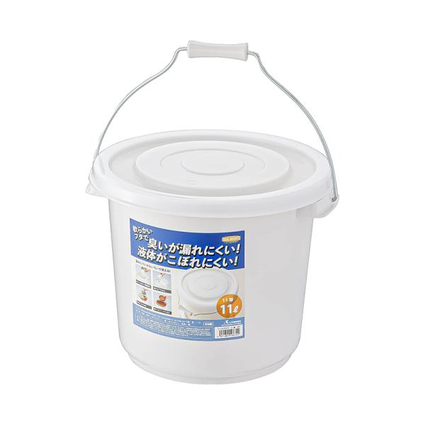 他サイト： リス シールバケツ グレー 11型 11L フタ付 取っ手付 4971881166702の商品画像
