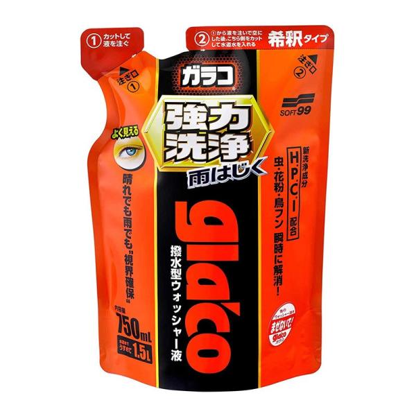 他サイト： SOFT99 ガラコウォッシャー 強力洗浄 750ml 4975759049524の商品画像