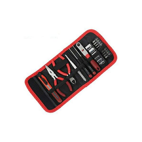 E-Value ミニツールセット EMT-23 藤原産業商品管理番号:4977292261029●機能・特徴●持ち運びに便利な収納ポーチベルト通しループ付●使用●収納ポーチ1個カッターナイフ1個ラジオペンチ135ｍｍニッパ115ｍｍピンセッ...