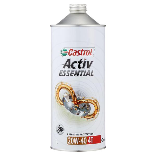 他サイト： Castrol カストロール Activ ESSENTIAL 4T 4サイクル 2輪車専用 1L 鉱物油 20W-40 4985330114527の商品画像