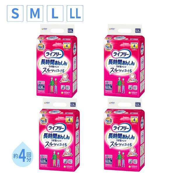 ●ウエストサイズ／S:50〜70cm  M:60〜85cm  L:75〜100cm  LL:90〜125cm●吸水量／排尿4回分（※1回の排尿量を150mLとして）●枚数／S:22枚　M:20枚　L:18枚  LL:16●JANコード／S:...