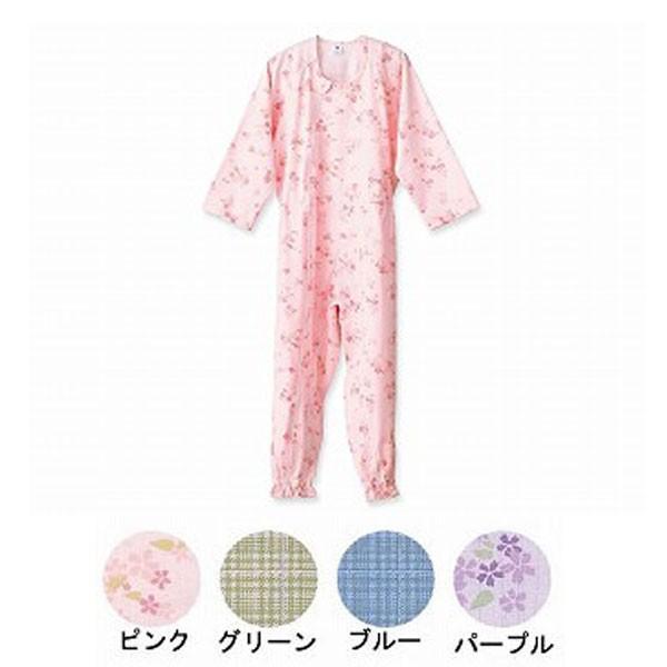 介護寝巻　フットマーク フットマーク介護パジャマ 介護つなぎ服Lサイズ（通年用 介護用寝巻き