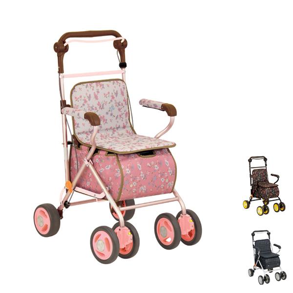 美品✨幸和製作所 シルバーカー エヴォーク SIST01 花柄 介護 買い物 幸和製作所 (代引き不可) シルバーカー おしゃれ 代引き不可