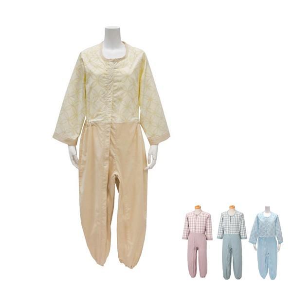 値下げ！介護用つなぎ服　4L！2着セット！ 2枚セット) 介護用 つなぎ服パジャマ オールシーズン用 タッチ