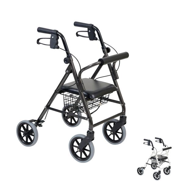 ●サイズ／　幅53.5×奥行59.5×高さ70〜84（7段階）cm　折りたたみ時：奥行41cm　座面：幅28×奥行28cm　座面高：43cm　ハンドル内幅：33cm●車輪サイズ／前輪18×後輪18cm●重さ／6.7kg●材質／　本体フレーム...