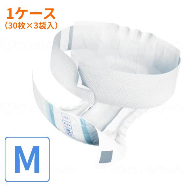 1ケース 介護用オムツ テープ式 紙おむつ 大人用TENA フレックス プラス M 730430 1ケース（30枚×3袋入） ユニ・チャーム メンリッケ 介護用品