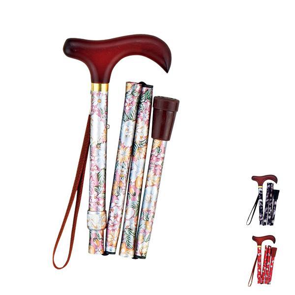 ●サイズ／　長さ70〜80cm（5段階／2.5cm）　グリップ長さ：12cm　折りたたみ時：24cm　ゴムチップ底径：約3.0cm●パイプ径／上部：1.9cm、下部：1.6cm●重さ／260g●材質／　本体：アルミ　グリップ：木製●セット内...