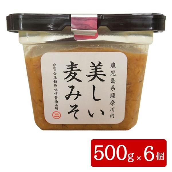 美しい麦みそ 500g 6個 麦味噌 無添加 鹿児島県産 鹿児島県 ハロウィン 産地直送 お取り寄せ ギフト プレゼント 贈り物