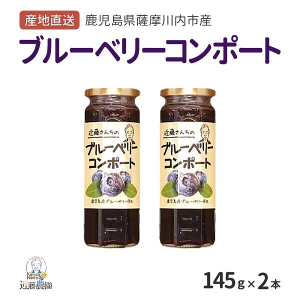 鹿児島県産 ブルーベリーコンポート 145g 2本 ヨーグルト アイスクリーム パンケーキ タルト ハロウィン 産地直送 お取り寄せ ギフト