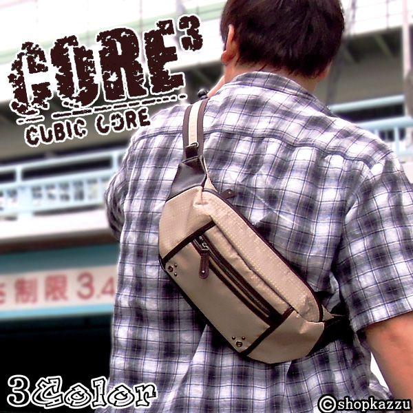 CUBIC CORE ボディバッグ メンズ 千鳥柄プリントシリーズ