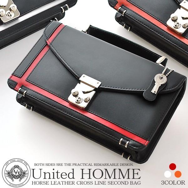 United HOMME セカンドバッグ メンズ ハンドバッグ 馬革 お財布 United HOMME セカンドバッグ メンズ ハンドバッグ 馬革 お財布