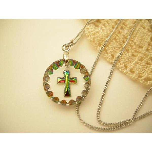 ドイツ製 ガラスのインタリオ ペンダント クロス : el.flamingo - 通販