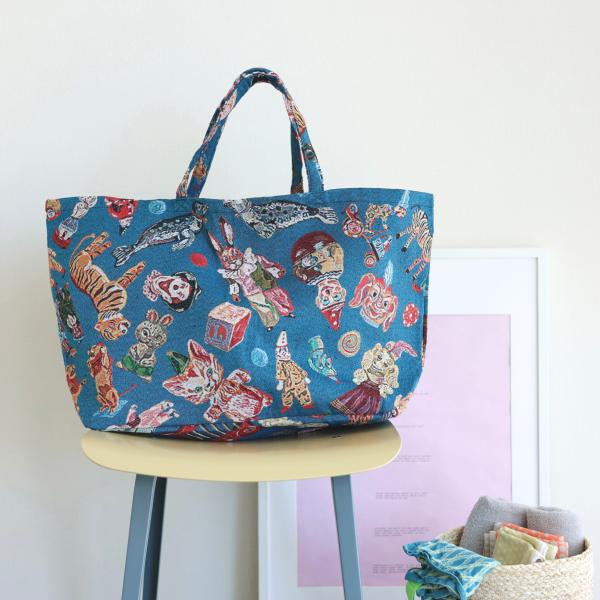 ナタリーレテ マーケットバッグ｜Market bag エコバッグ お買い物バッグ マチあり かわいい おしゃれ 便利 サーカス ピエロ 旅行 トラベルバッグ