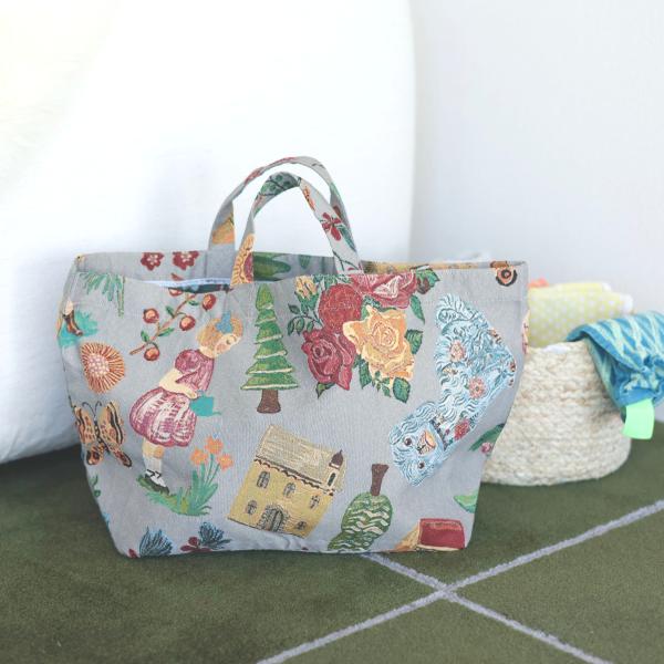 ナタリーレテ ボート&トートバッグA｜Boat and Tote エコバッグ お買い物バッグ マチあり 便利 ポップ カラフル 植物 旅行 ショッピングバッグ ファッション