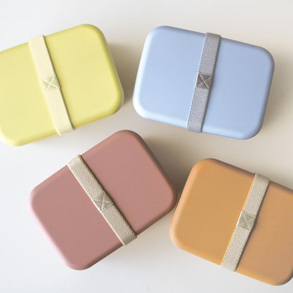 LAURIER ローリエ ランチボックス ミニ｜お弁当箱 ランチ シンプル ピクニック 遠足 行楽 パステル イエロー ベージュ パープル 大人 女子 男子