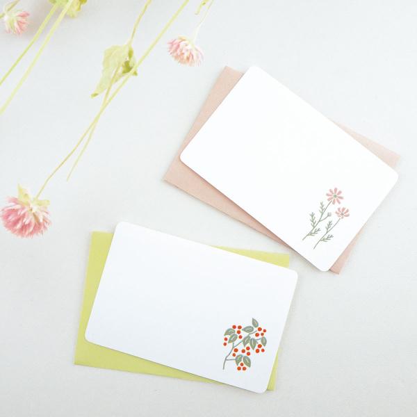 mois et fleurs モワ・エ・フルール ミニメッセージカードセット|グリーティングカード メッセージ ギフト 誕生日 プレゼント :elco-mof101-:EL COMMUN ONLINE SHOP 通販 プリンセスエル バースデイカード