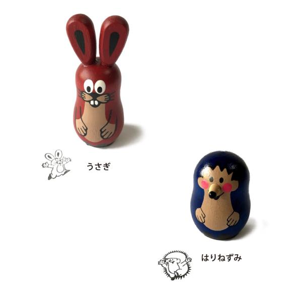 クルテク ウッドフィギュアスタンプ【チェコ製 はんこ オブジェ 置物