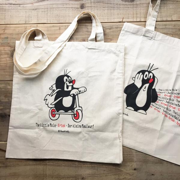 クルテク エコバッグ【チェコ製 トート 持ち手長め ショルダー マチ