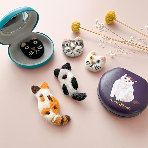 ★専用★3337☆WESTERN GERMANY/ポーセリン/猫ブローチ ☆専用☆3337☆WESTERN GERMANY/ポーセリン/猫ブローチ