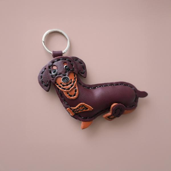 レザーキーホルダー Dachs ダックス LEATHER KEY HOLDER 鍵 キーホルダー アクセサリー おしゃれ 上品 自然 ハンドメイド 北欧 ファッション ナチュラル 飾り