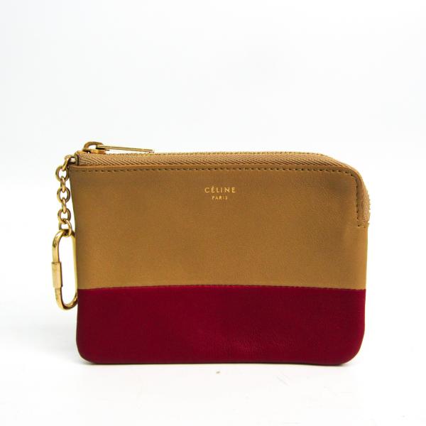 Celine ブラウンレザーコインケース CELINE セリーヌ ソロ コインパース 106013 レディース レザー