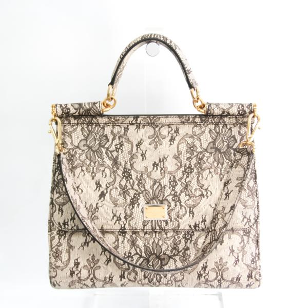 【極美品✨】ドルチェ&ガッバーナ トートバッグ 車柄 総柄 ベージュ DOLCE&GABBANA ドルチェ＆ガッバーナ ドルチェ ガッバーナ