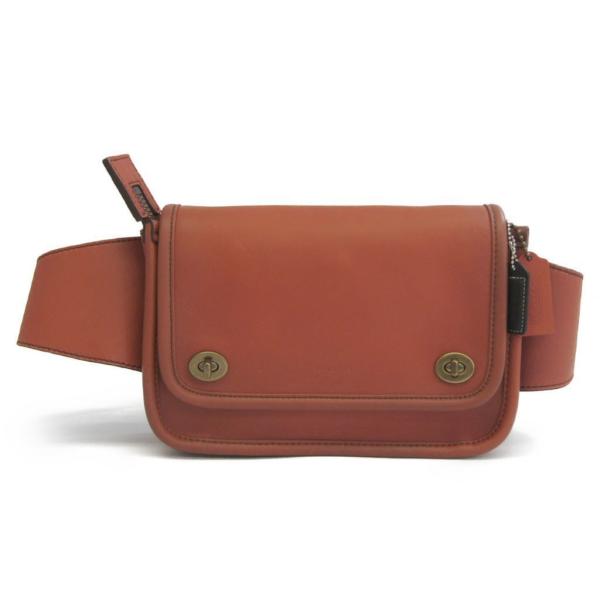 COACH コーチ メンズ レザー ウエストバッグ オレンジ : ELADY