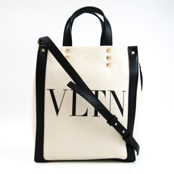ヴァレンティノ・ガラヴァーニ VLTN N/S キャンバス ミニトート WB0K37FWB_EX9 レディース キャンバス,レザー ショルダーバッグ ベージュ, ヴァレンティノ・ガラヴァーニ VLTN N/S キャンバス ミニトート WB0K37FWB_EX9 レディース キャンバス,レザー ショルダーバッグ ベージュ,