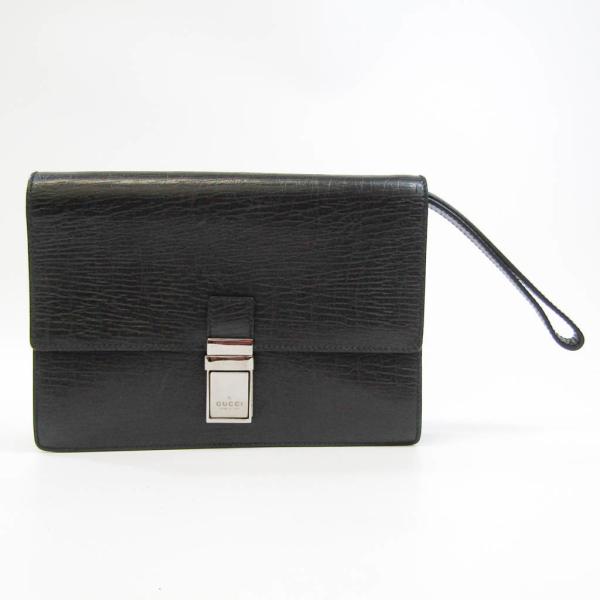 GUCCI グッチ 114686 メンズ レザー クラッチバッグ ブラック