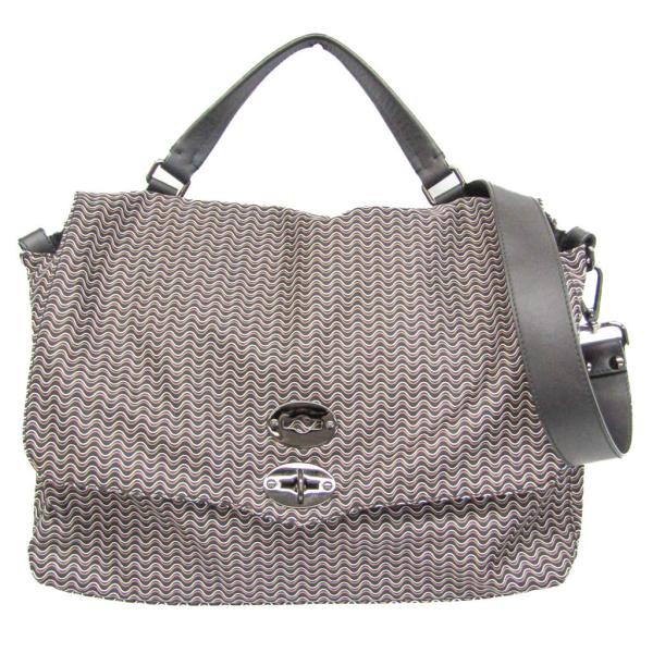 ザネラート 波柄 ポスティーナ レディース レザー,ナイロン