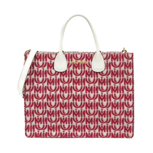 miu miu（ミュウミュウ） 5BG156 レディース ジャカード,レザー