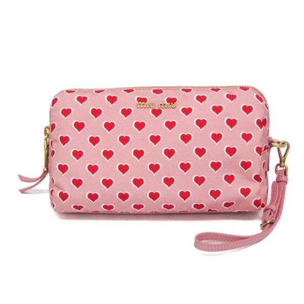 miu miu（ミュウミュウ） ハート 5NE457 レディース ナイロン ポーチ