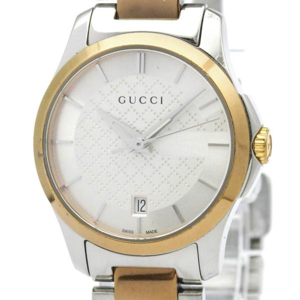 GUCCI（グッチ） Gタイムレス ピンク ゴールドプレート ステンレス