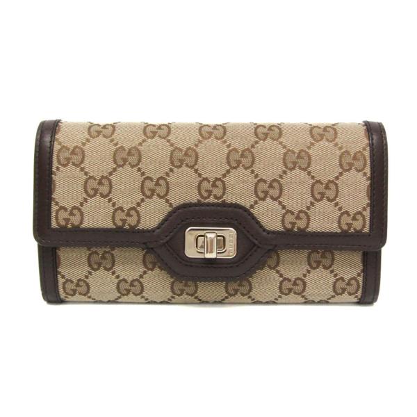 正規品　美品　グッチ財布　グッチ折り財布　グッチGGスプリーム グッチレザー GUCCI（グッチ） ルーチェ 790034 レディース,メンズ GGキャンバス