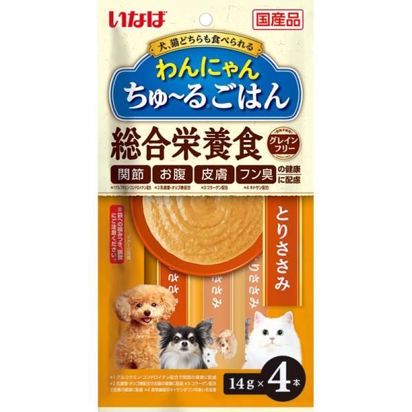 ペットフード わんにゃんちゅ〜るごはん とりささみ