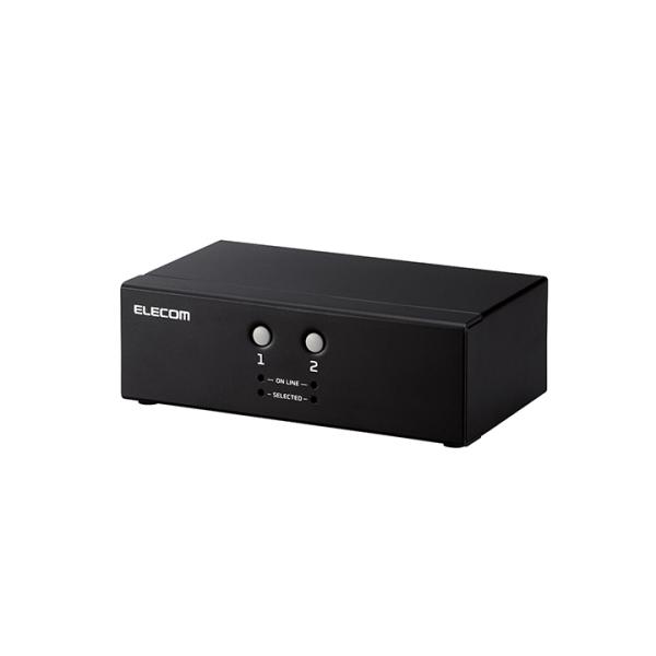 エレコム パソコン切替器 (KVM) VGA・2ポート 用 KVM切替器 VGA対応 2台切替┃KVM-NVXSN2