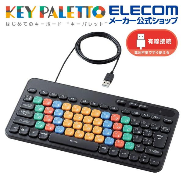 ELECOM（エレコム） 有線 はじめてのキーボード パソコン用 KEY