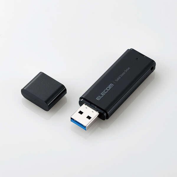 エレコム 超小型 USB3.2 Gen2 外付けポータブルSSD 500GB ELECOM（エレコム） 外付け ポータブル SSD キャップ式 USB3.2(Gen2