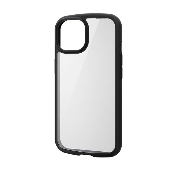 エレコム iPhone 15 用 TOUGH SLIM LITE フレームカラー iPhone15 2眼 6.1 インチ ハイブリッド ケース カバー タフスリムライト ブラック PM-A23ATSLFCBK