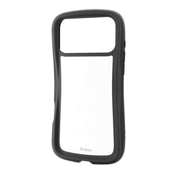 エレコム iPhone 17 Pro Max 用 Grippy ハイブリッドケース フレームカラー メタルステッカー付 ケース カバー ブラック  ELECOM PM-A25DGRPFCBK 在庫処分